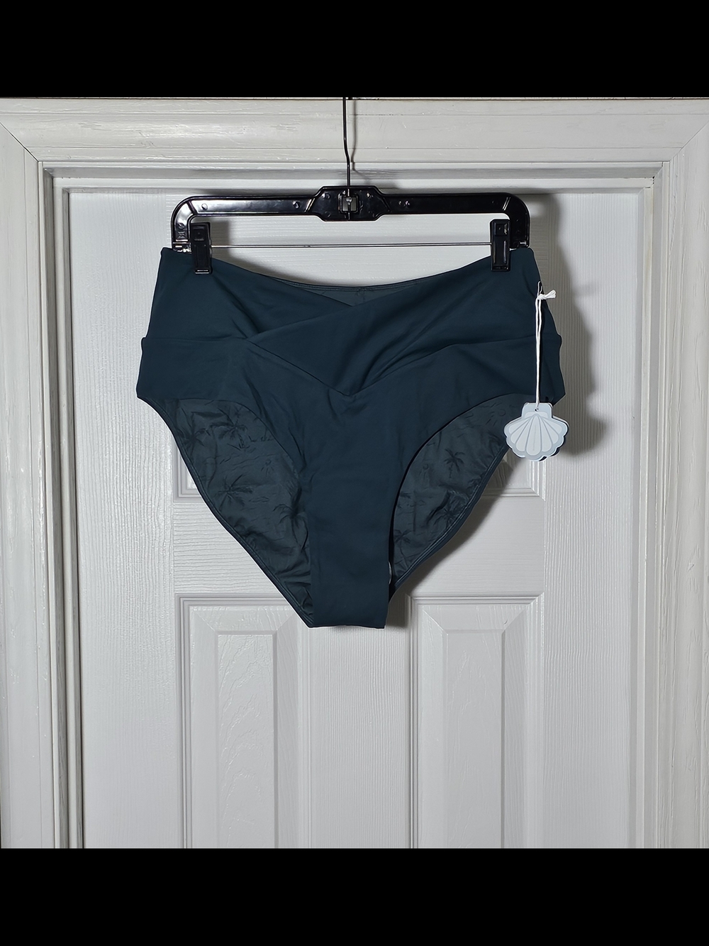 Popflex Crisscross Hourglass Cheeky Bikini Bottoms Size 1X Deep Sea Swim Beach